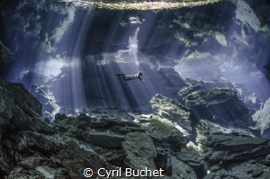 Cenote diving in Chac Mool by Cyril Buchet 